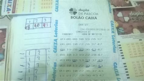 Tabelas com sequências de dupla, Ternos, Quadras e Quinas da .